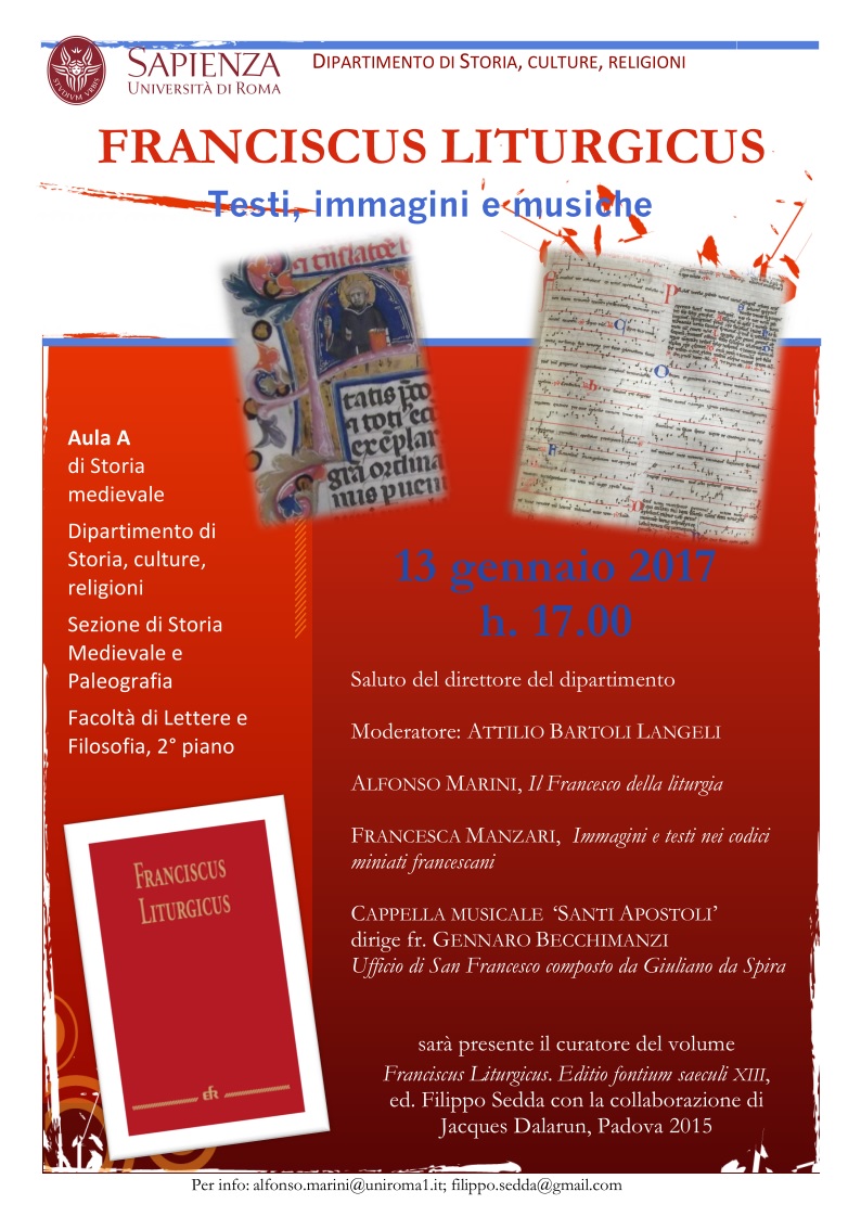 Presentazione Franciscus Liturgicus - Università La Sapienza - 13/01/2017
